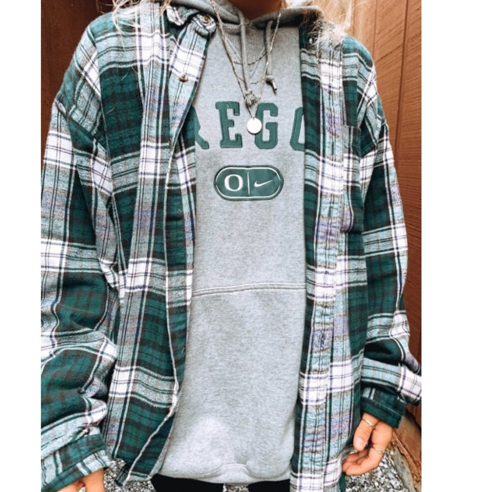 Green And White Flannel
